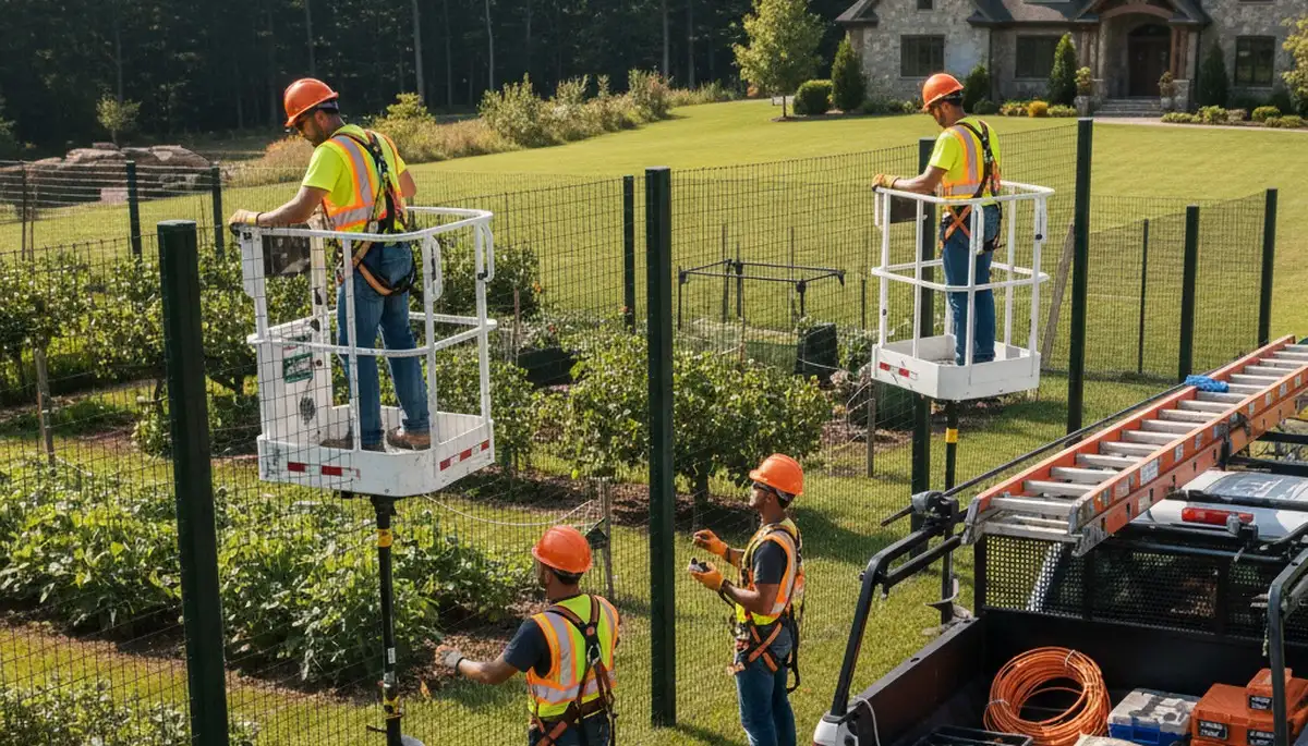 Deer deterrent treatment protecting trees and shrubs in Salisbury, MD landscape service area