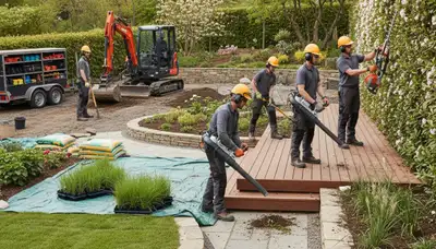 Salisbury, MD tree service crew providing landscaping and tree care for local properties