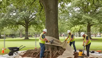 Arbor Tree Care protects tree roots in Salisbury, MD from soil compaction and flooding damage