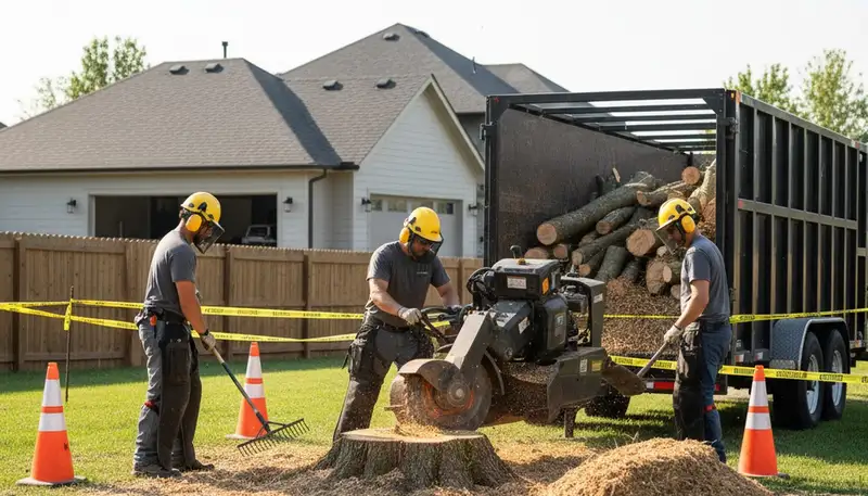 Salisbury, MD stump removal service clearing an old tree stump for safe, thorough yard cleanup