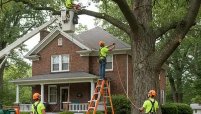 Tree service crew in Salisbury, MD performing professional tree removal and trimming