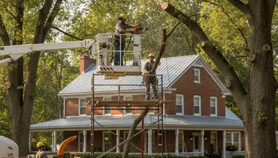 Tree service crew in Salisbury, MD performing professional tree removal work