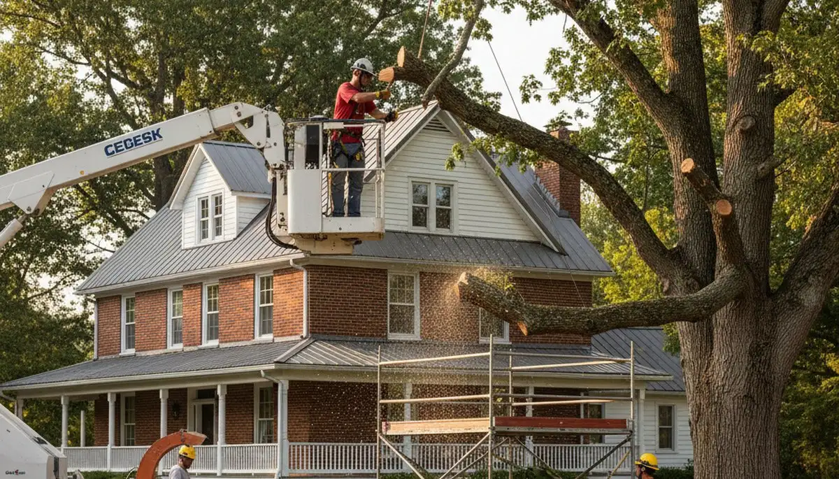 Tree service crew in Salisbury, MD providing professional tree removal and trimming work