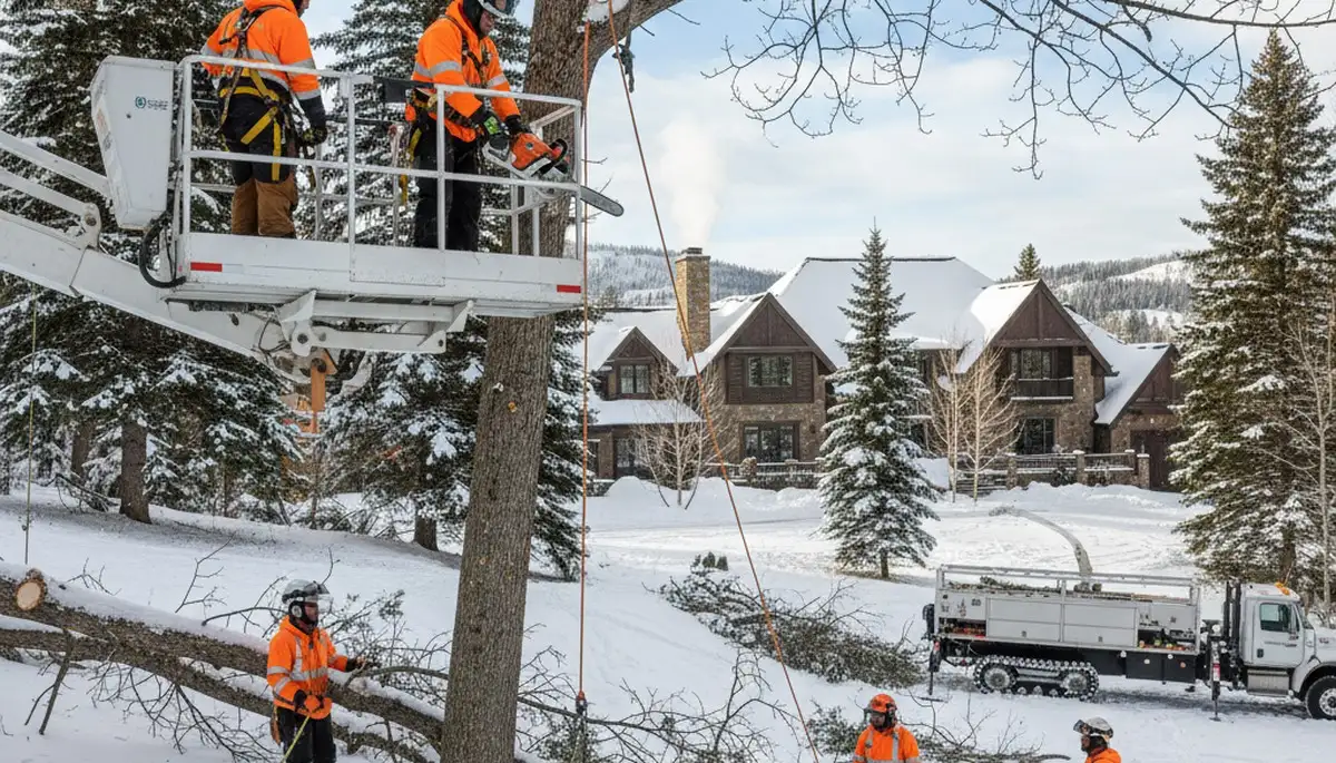 Tree service crew removing a tree in Salisbury, MD for safe, professional residential care