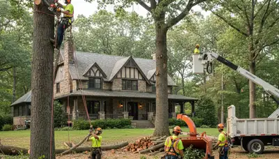Tree service team in Salisbury, MD providing professional tree removal and trimming services